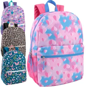 17 Inch Kids Printed Backpacks - Girls Assortment