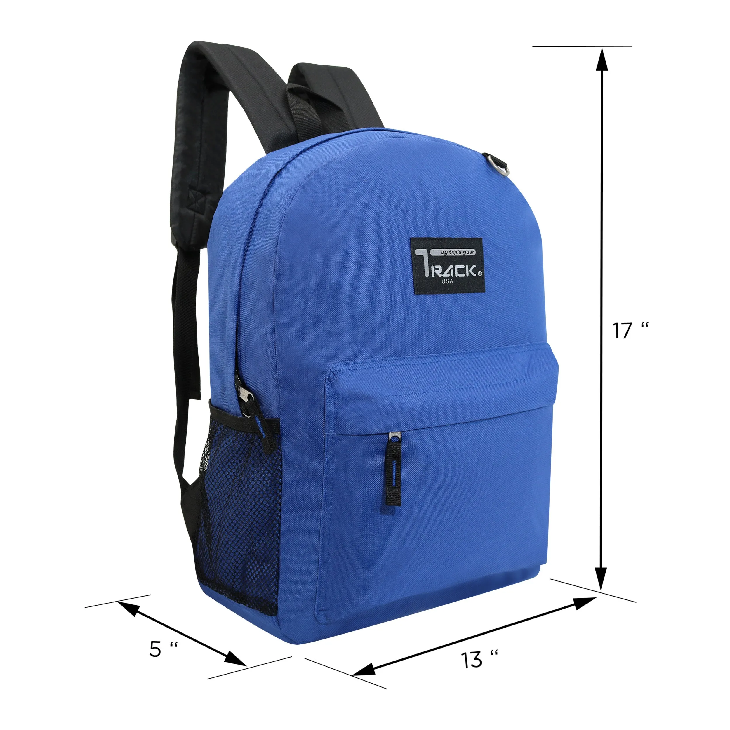 17" Bulk Classic Royal Blue Backpack - Wholesale Case of 24 Bookbags