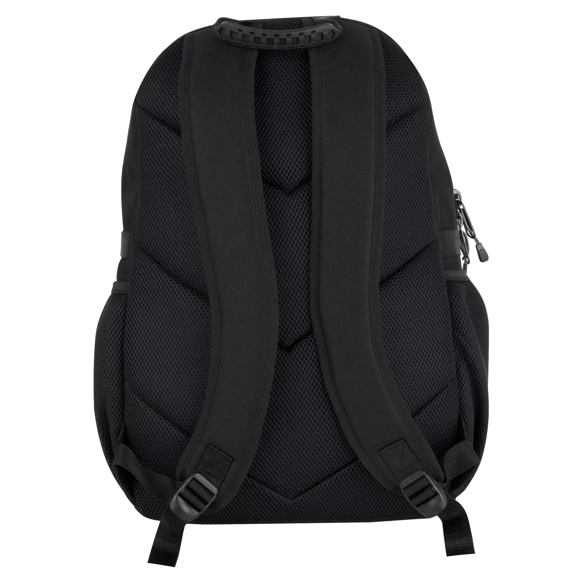 19 Inch Bungee Jacquard Cord Backpack With Padded Laptop Section - Black