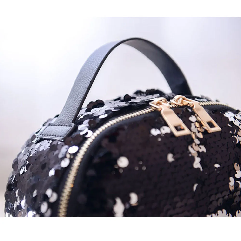 2017 popular Women Fashion School Style Sequins Travel Satchel School Bag Backpack Bag gift wholesale A3000