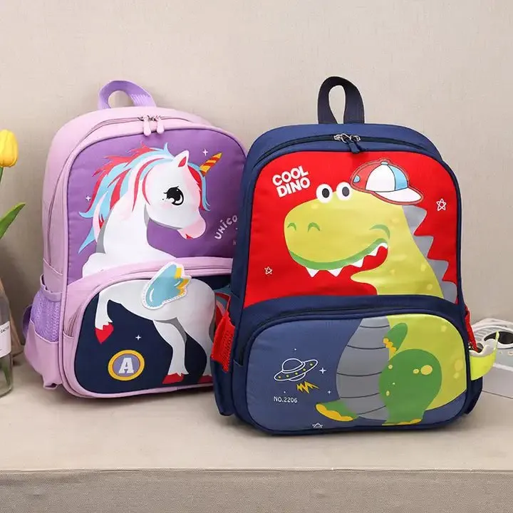 3D Dino & Unicorn Backpack for Kindergarten