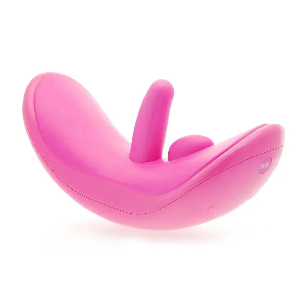 4.5-inch Doc Johnson Pink Curved Hands-free Clitoral Vibrator