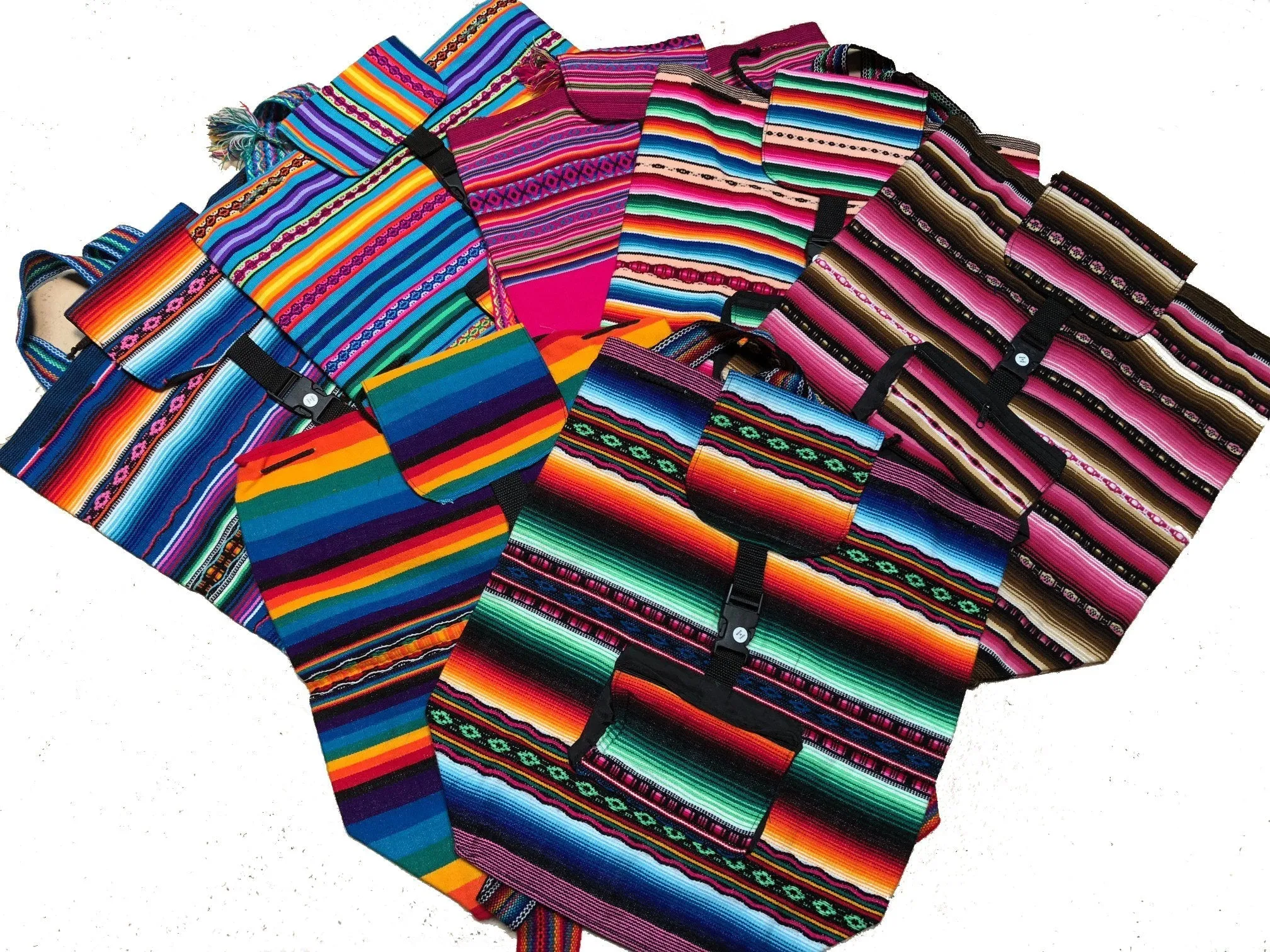 6- Authentic Peruvian Made Backpacks! Wholesale $16.00 each