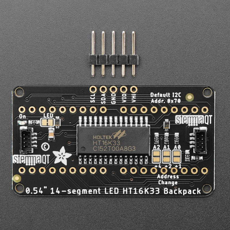 Adafruit 14-segment LED Alphanumeric Backpack