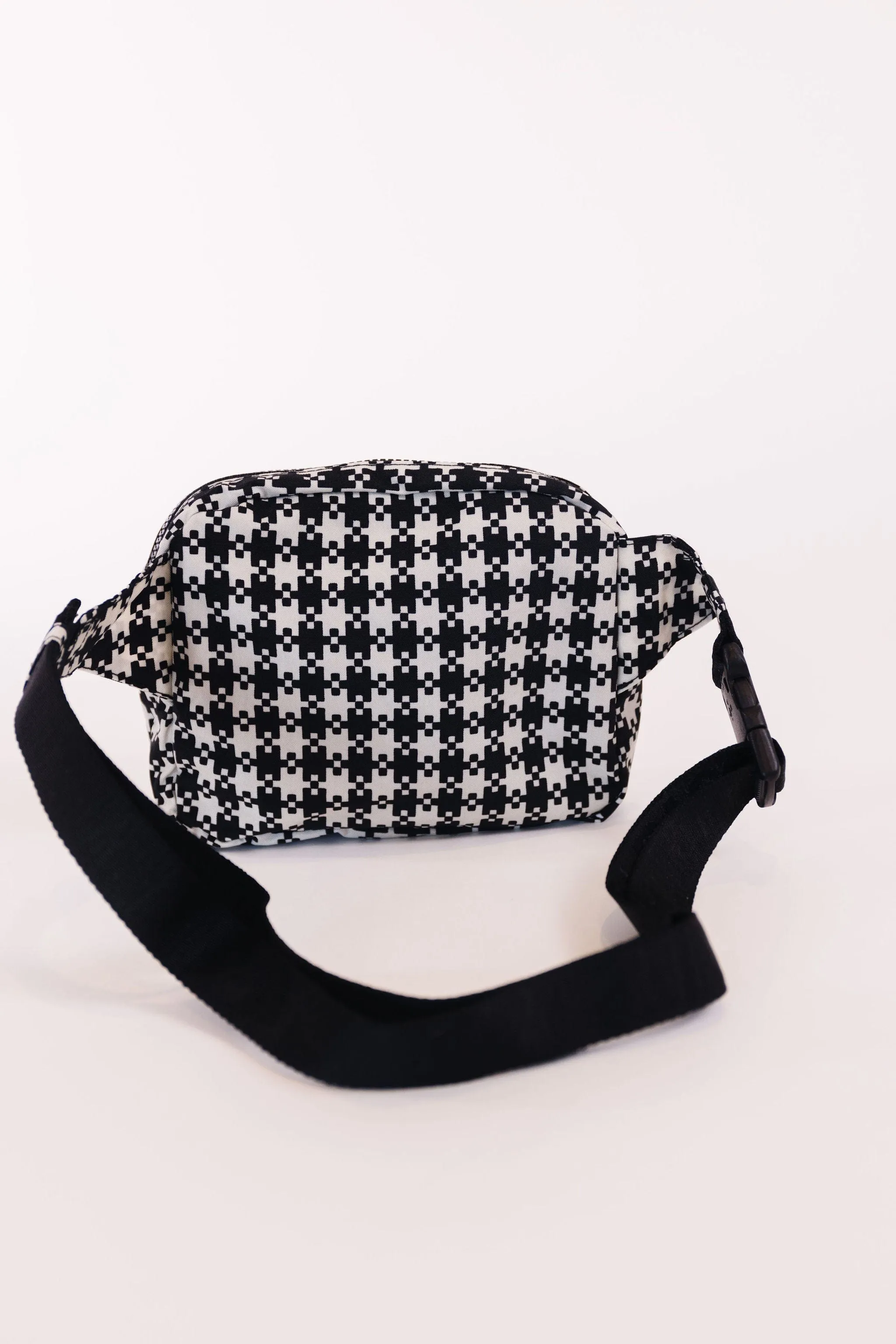 Baggu Fanny Pack in Black & White Pixel Gingham