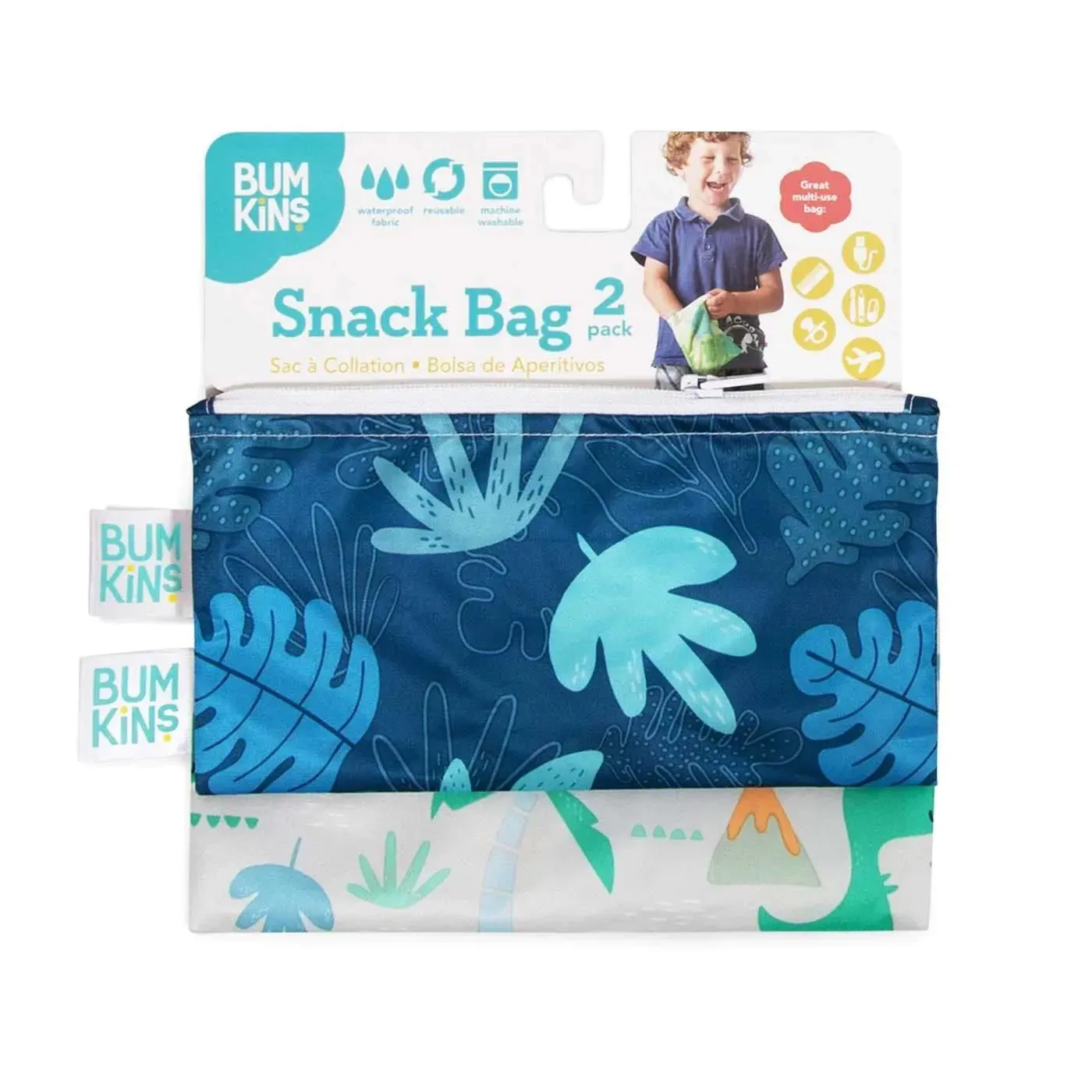 Bumkins Reusable Snack Bags - Small (2 pack)