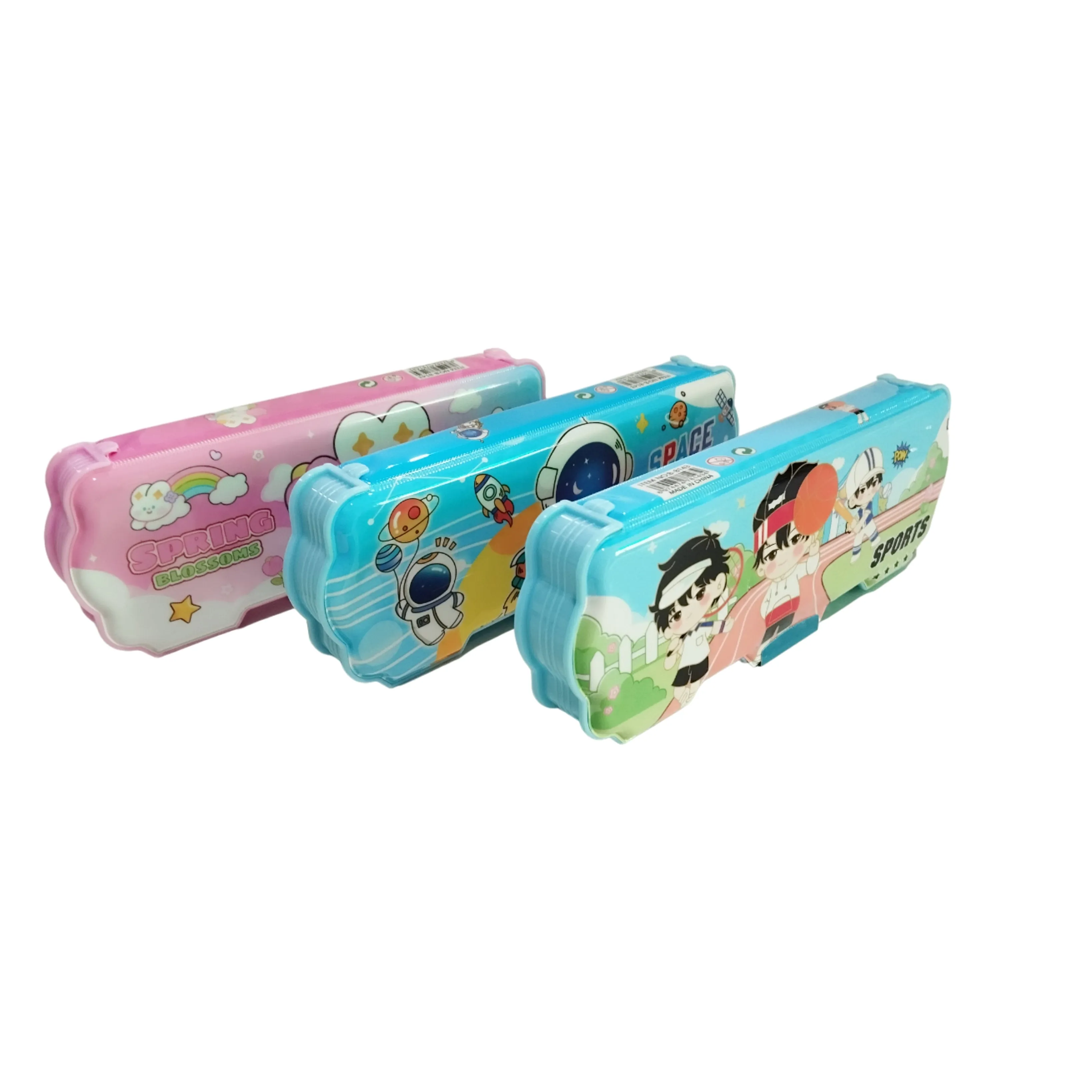 Cartoon Magnetic Geometry Box With Dual Sharpener for Boys & Girls