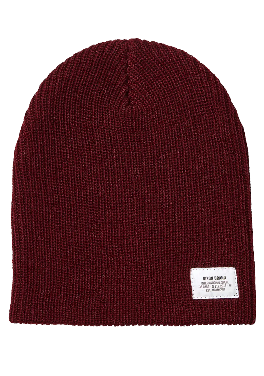 Compass Beanie - Burgundy