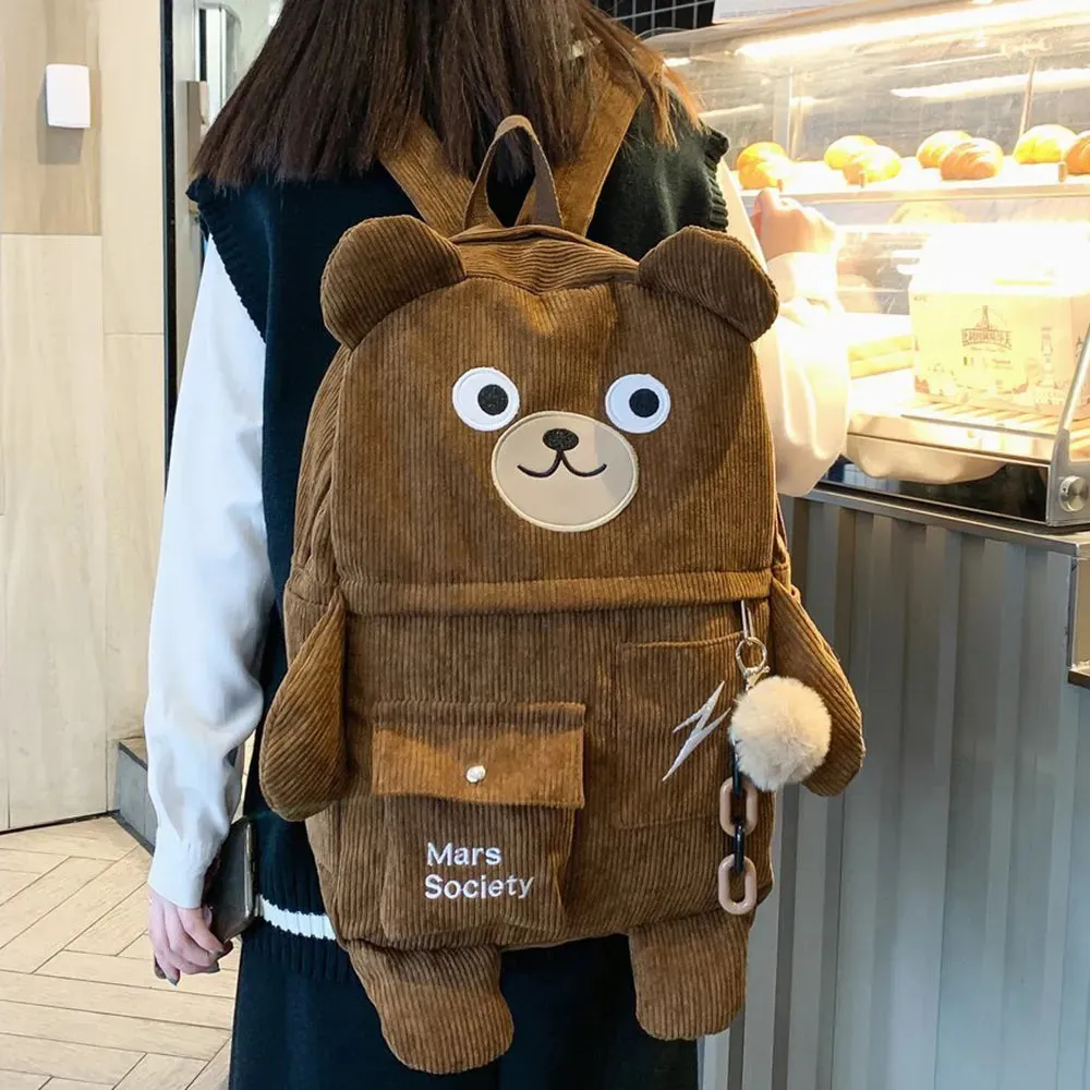 Corduroy Bear Backpacks