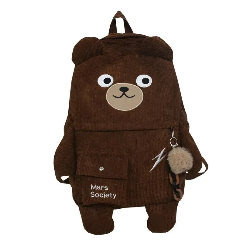 Corduroy Bear Backpacks