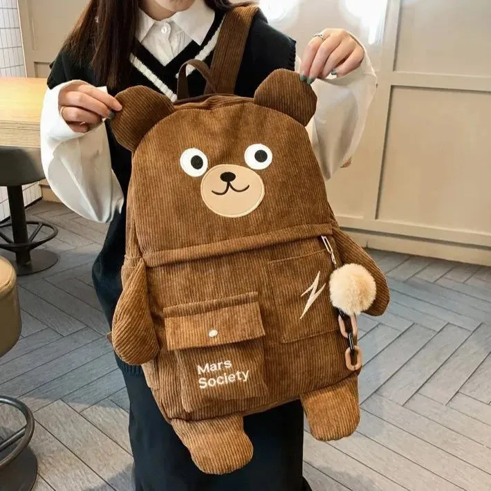 Corduroy Bear Backpacks