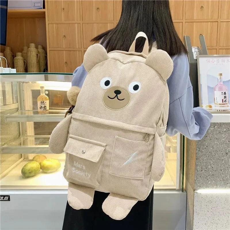 Corduroy Bear Backpacks