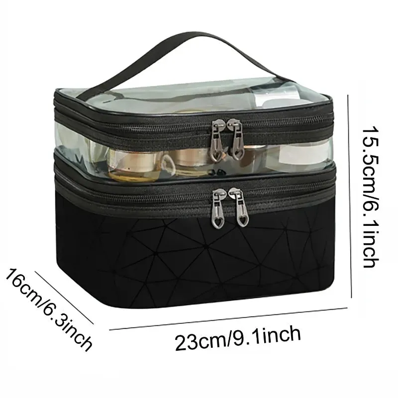 DUAL LAYER CLEAR MAKEUP BAG