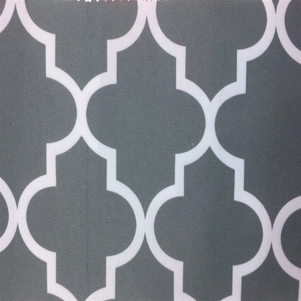 Gray White Moroccan Print Indoor Outdoor Fabric