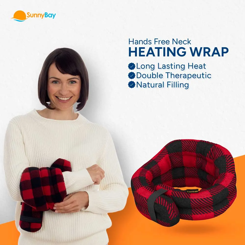 Hands-free Microwavable Neck Heating Wrap,  Buffalo Plaid