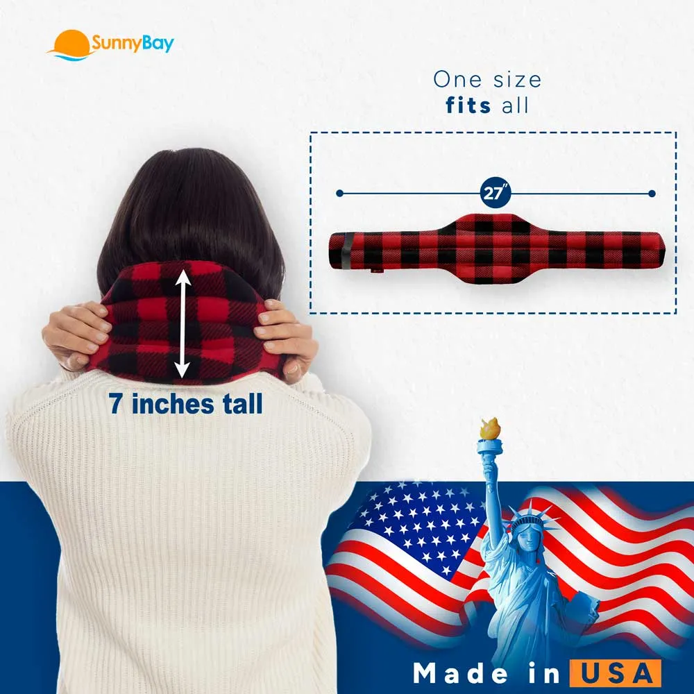 Hands-free Microwavable Neck Heating Wrap,  Buffalo Plaid