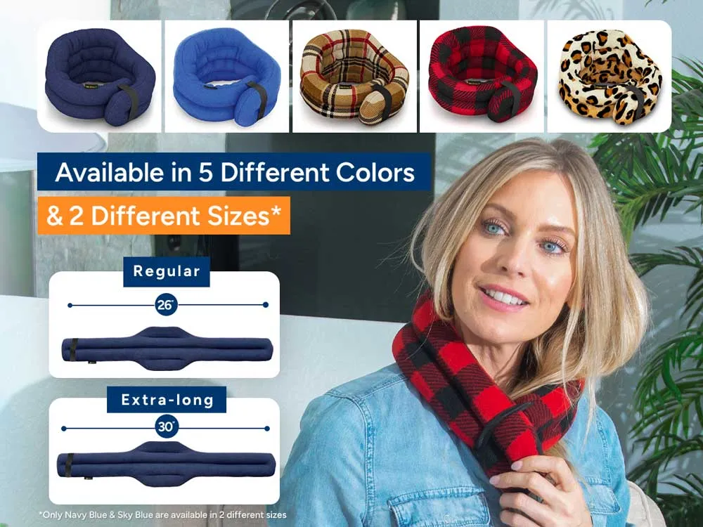 Hands-free Microwavable Neck Heating Wrap,  Buffalo Plaid