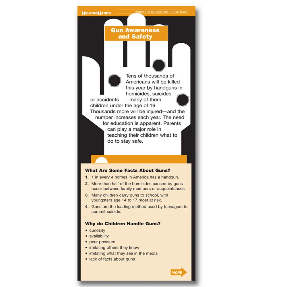 Helping Hands Card: Gun Awareness and Safety 25 pack