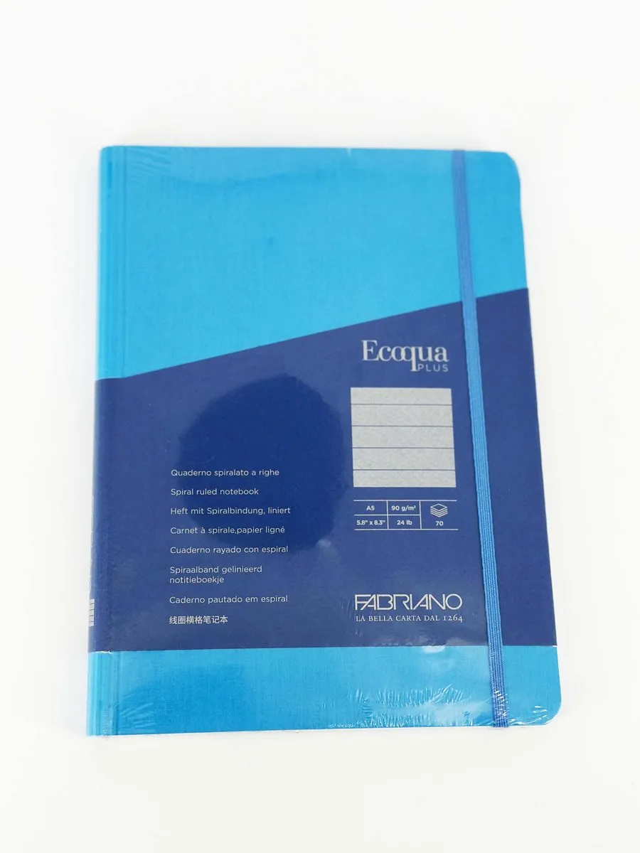 HIDEN SPIRAL NOTEBOOK LINED A5 BLUE