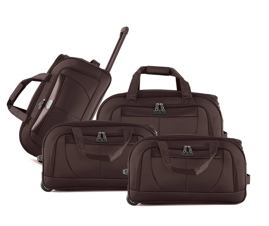 IZOD Carol Soft shell Lightweight Duffel Rolling Bag 4 Piece Set