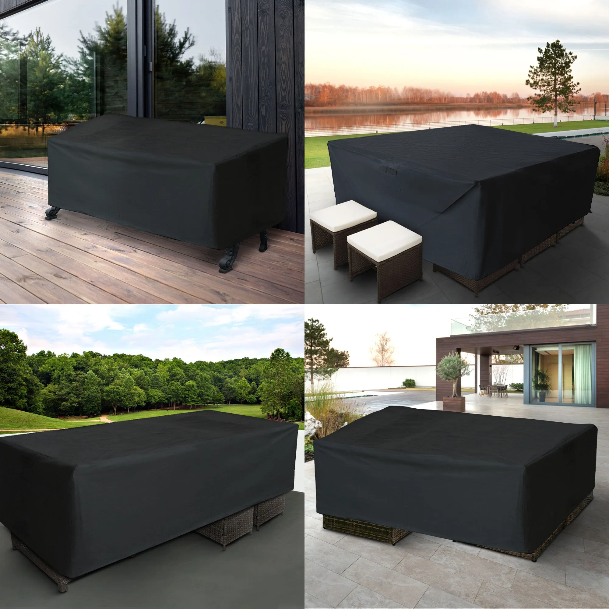 Keplin Waterproof Outdoor Furniture Cover - UV, Tear & Fade Resistant and 600D Oxford Fabric