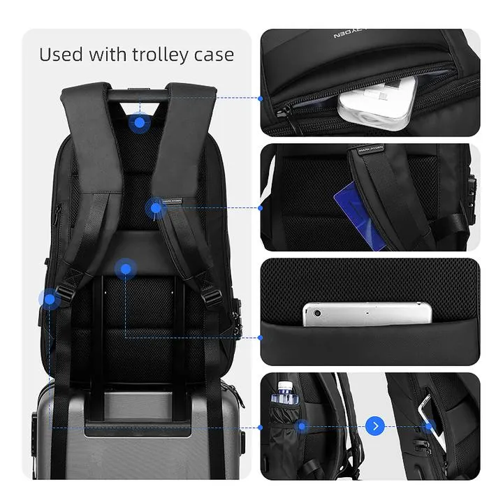 Modern: Anti-Theft & Water-Repellent Laptop Backpack with USB Charging