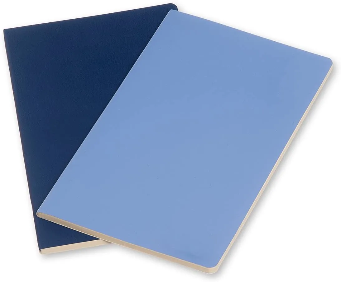 Moleskine Volant Ruled Large Notebook Set of 2 Royal Blue