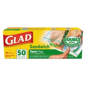 Sandwich Zipper Bags, 6.63" X 8", Clear, 600-Carton