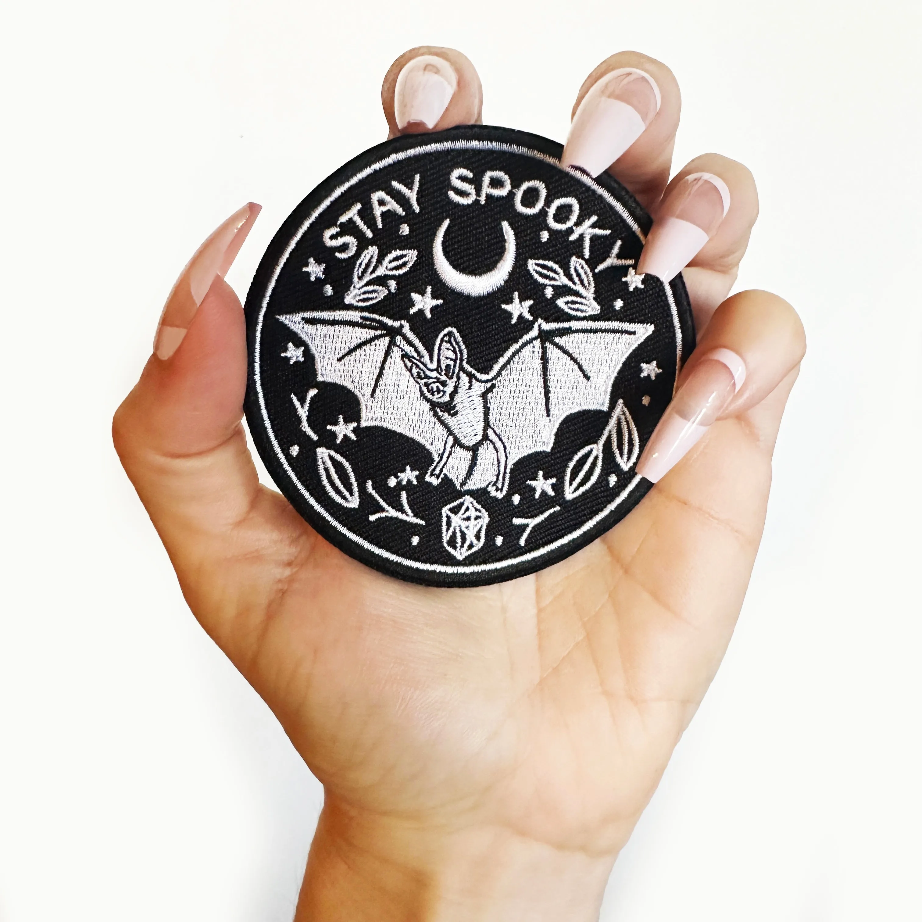 Stay Spooky Bat Iron On Patch