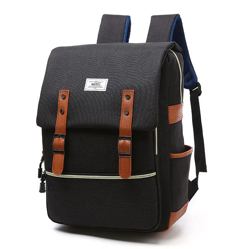 Vintage men And women canvas backpack