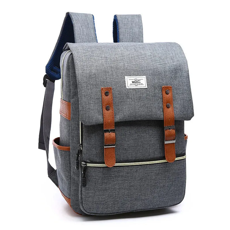 Vintage men And women canvas backpack