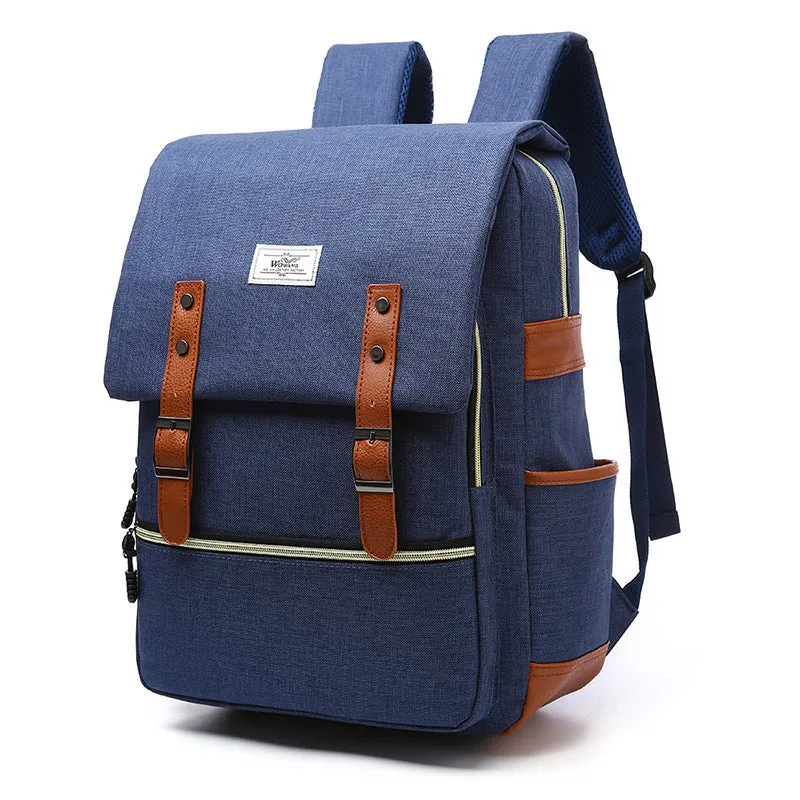 Vintage men And women canvas backpack