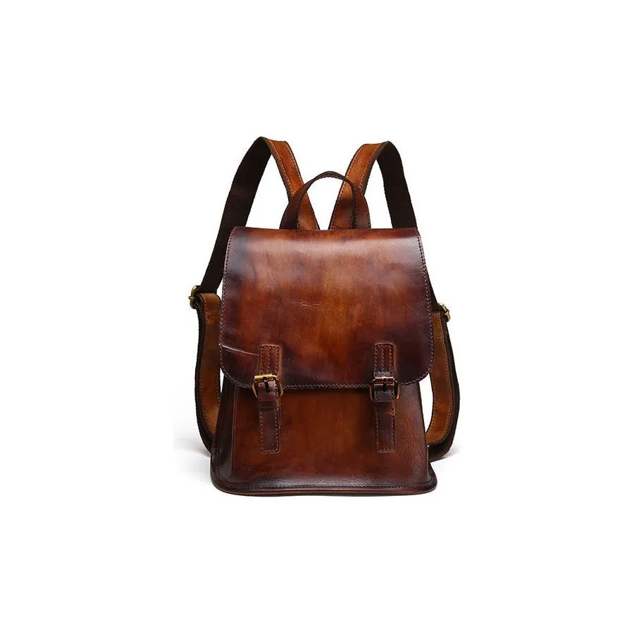 WhimsyLeather Vintage Jacquard Daypack Backpack