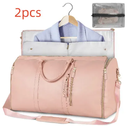 Women's Large Capacity Travel Duffle Bag, Folding suit option, waterproof sections, perfect!!!