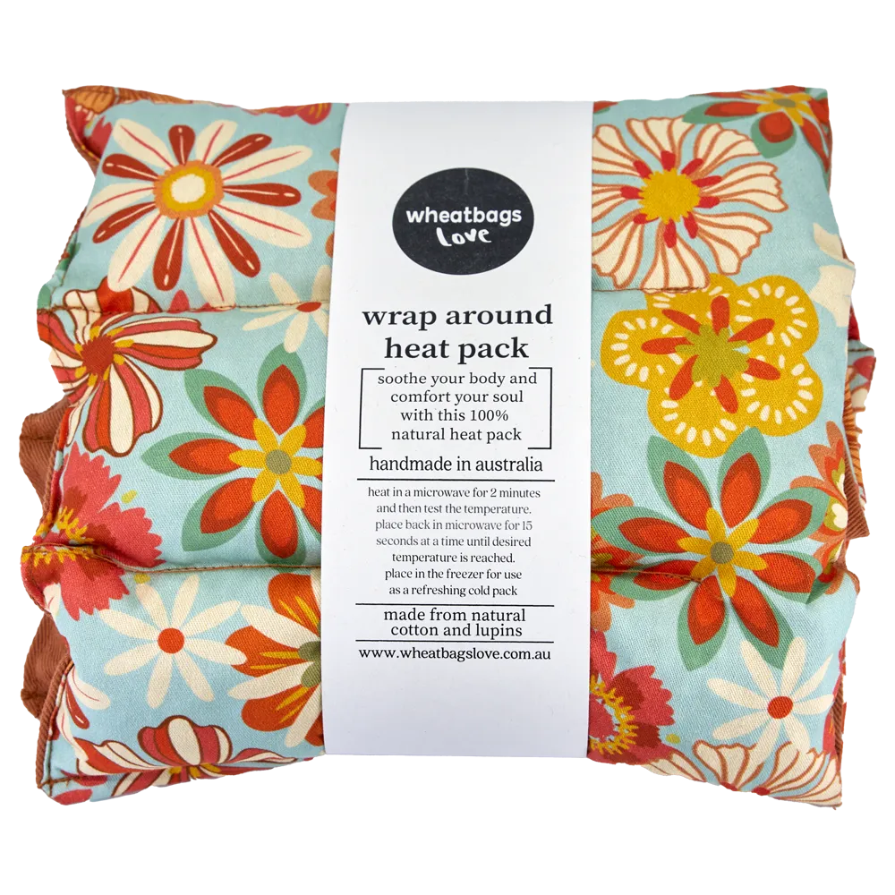 Wrap Around Heat Pack - Groovy Flowers Khaki